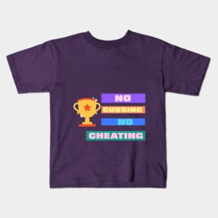 no cursing, no cheating Kids T-Shirt